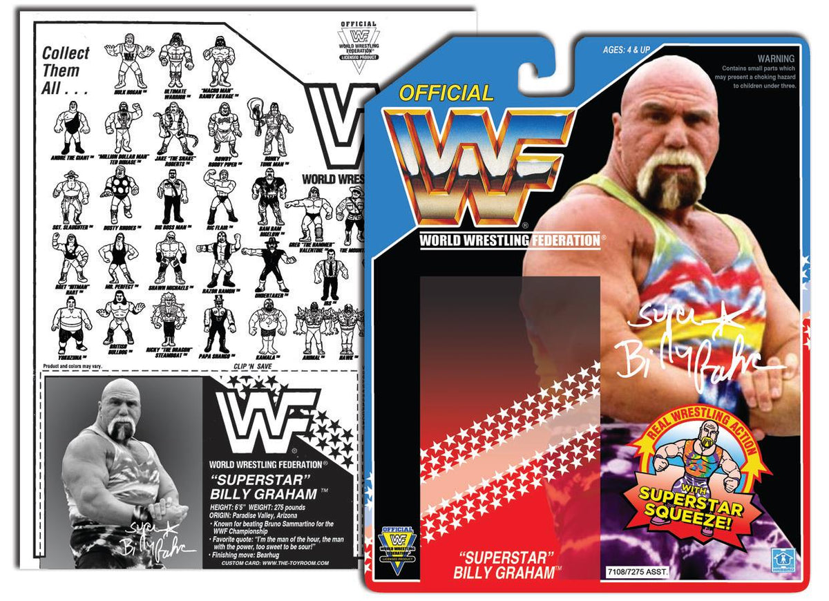WWF HASBRO- Superstar Billy Graham – The Toyroom Repro & Custom