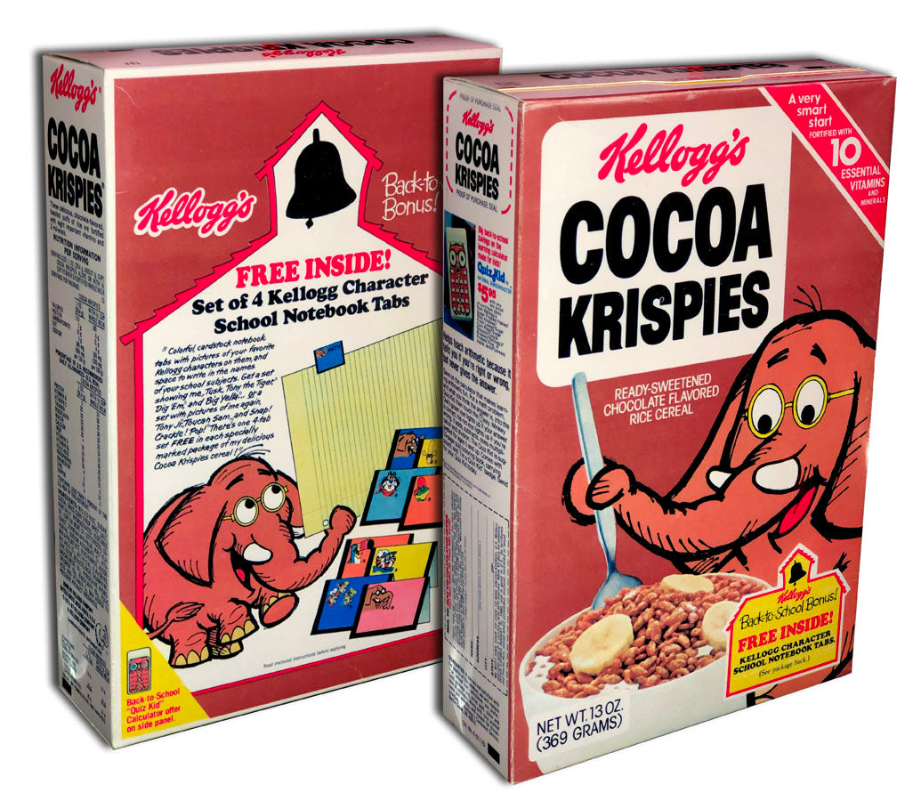 Cereal Box Cocoa Krispies (Tusky the Elephant) The Toyroom Repro
