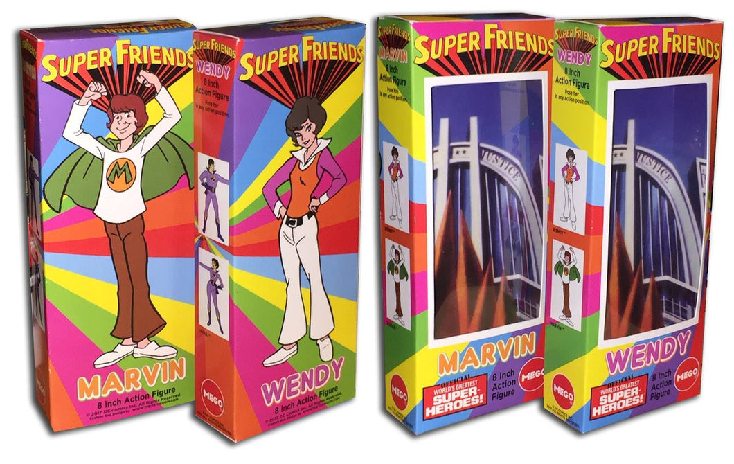 Mego Super Friends Boxes: Wendy & Marvin