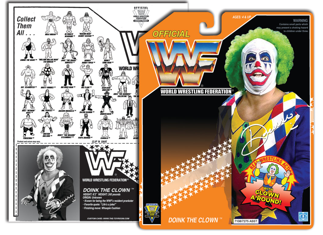 WWF HASBRO- Doink the Clown (ORANGE)