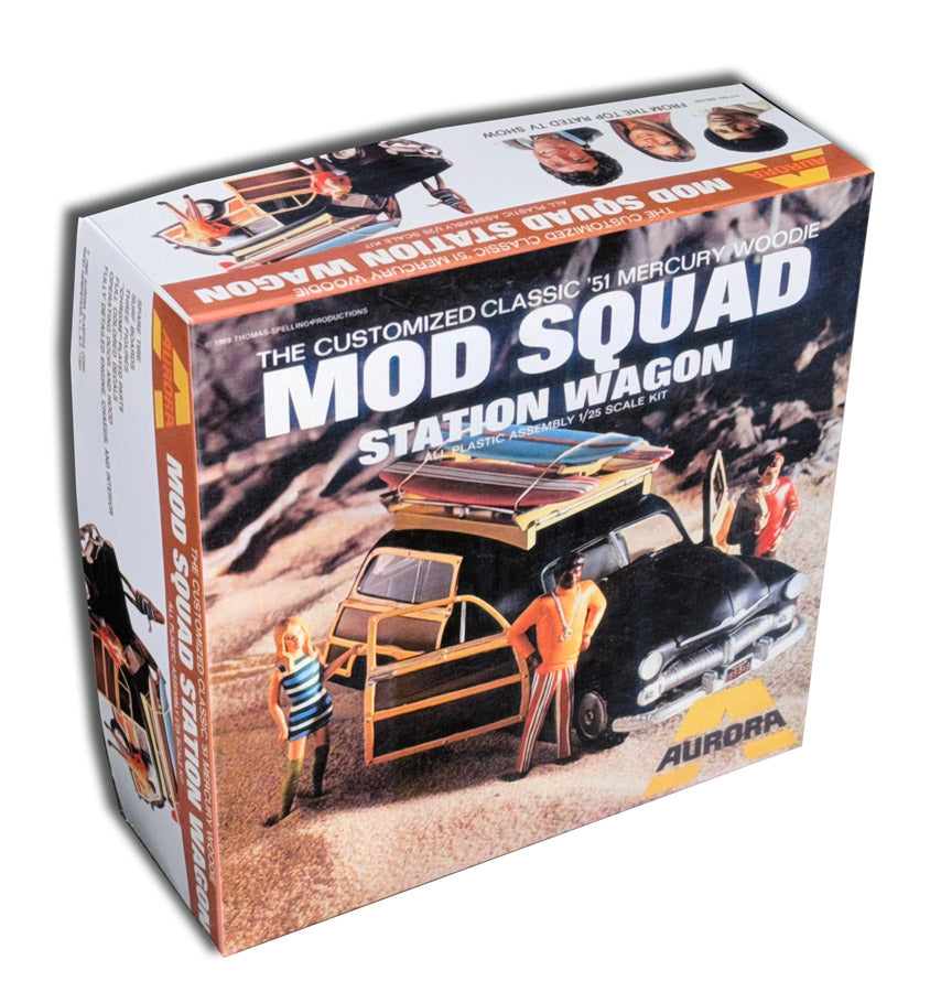 AURORA Model Kit Box: Mod Squad Station Wagon The Toyroom Repro & Custom Packaging AURORA Model Kit Box: Mod Squad Station Wagon The Toyroom Repro & Custom Packaging