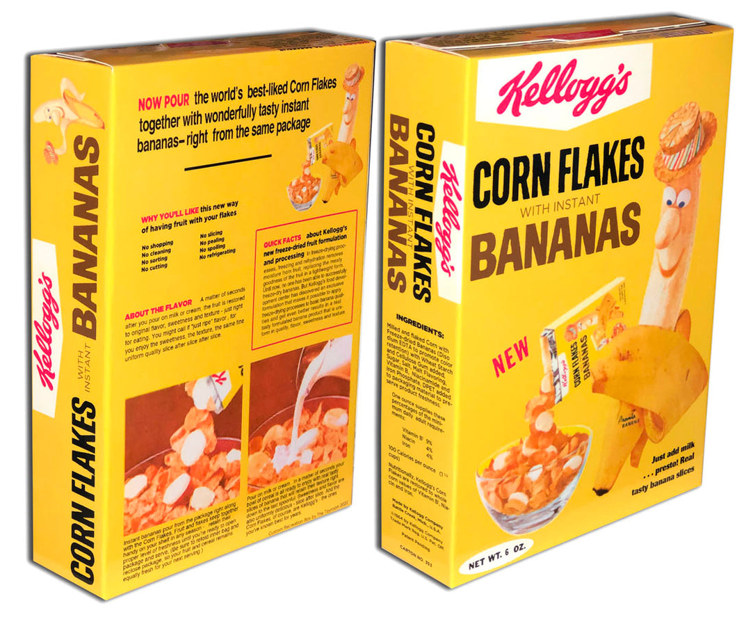 Cereal Box: Corn Flakes with Instant Bananas