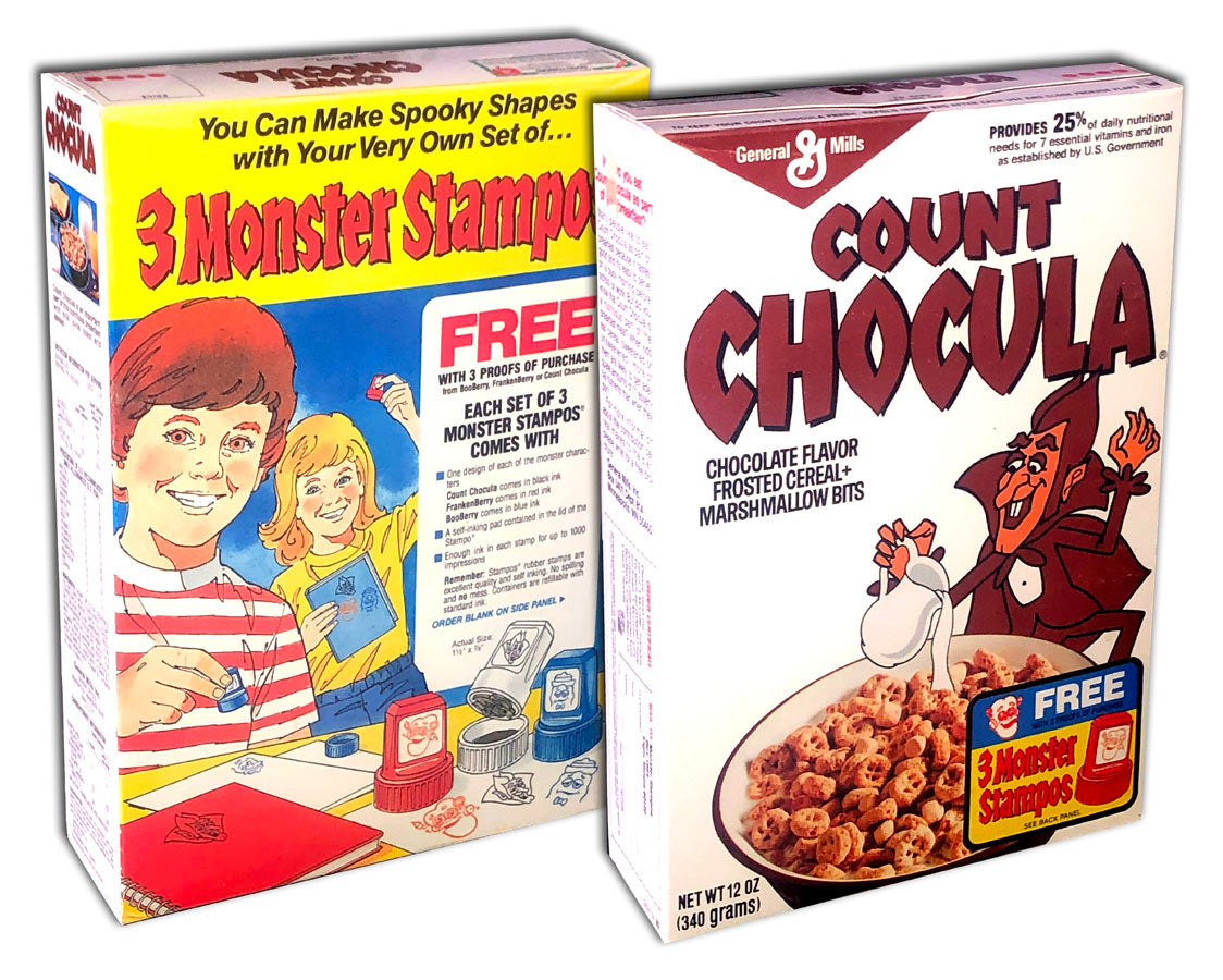 cereal box monsters Cereal Box: Count Chocula (Monster Stampos) – The Toyroom Repro & Custom Packaging