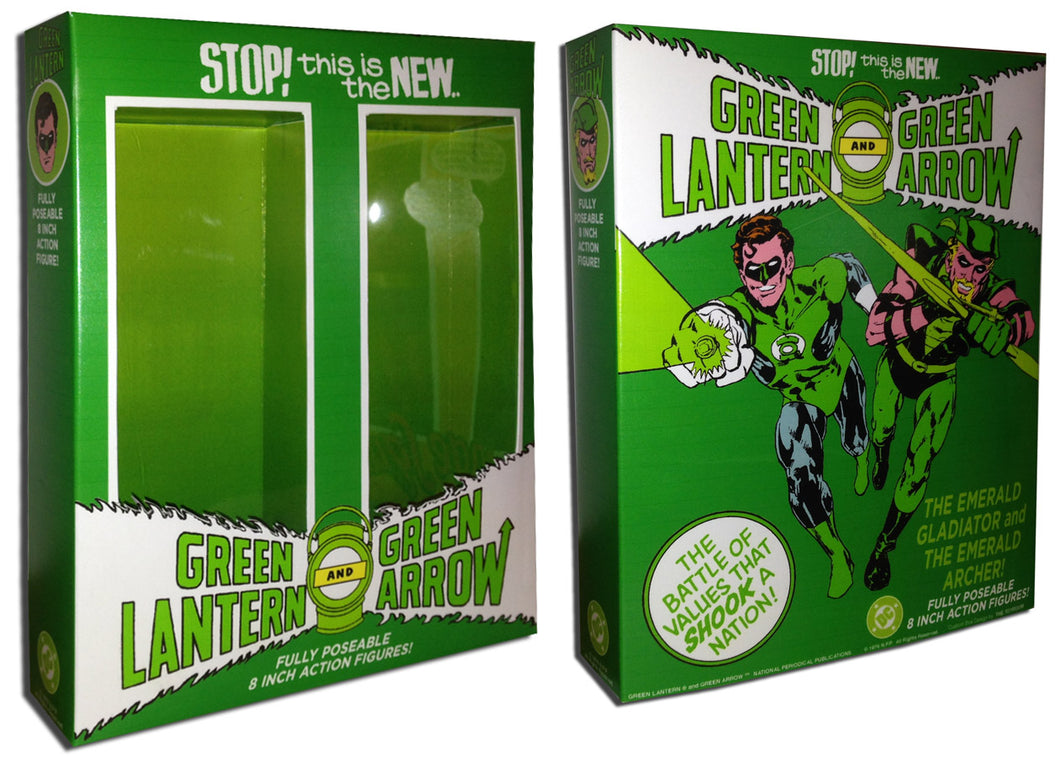 Mego 2-Pack Box: Green Lantern & Green Arrow