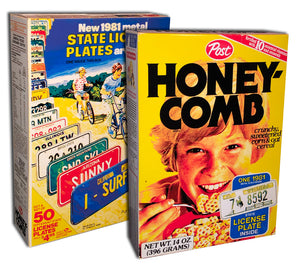 Cereal Box: Honeycomb (1981 License Plates)