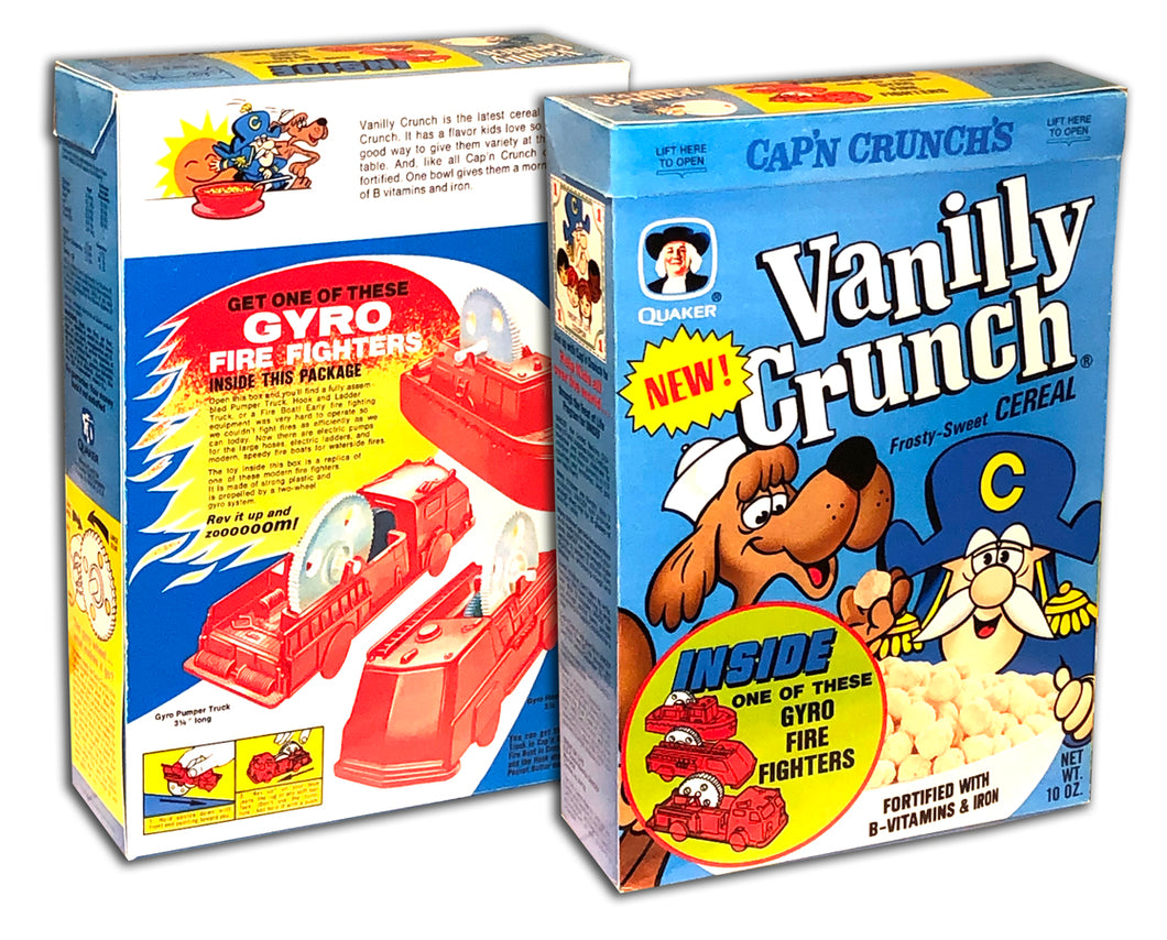 Cereal Box: Vanilly Crunch (Gyro Firefighter)